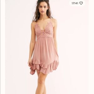 Free people pink bralette dress